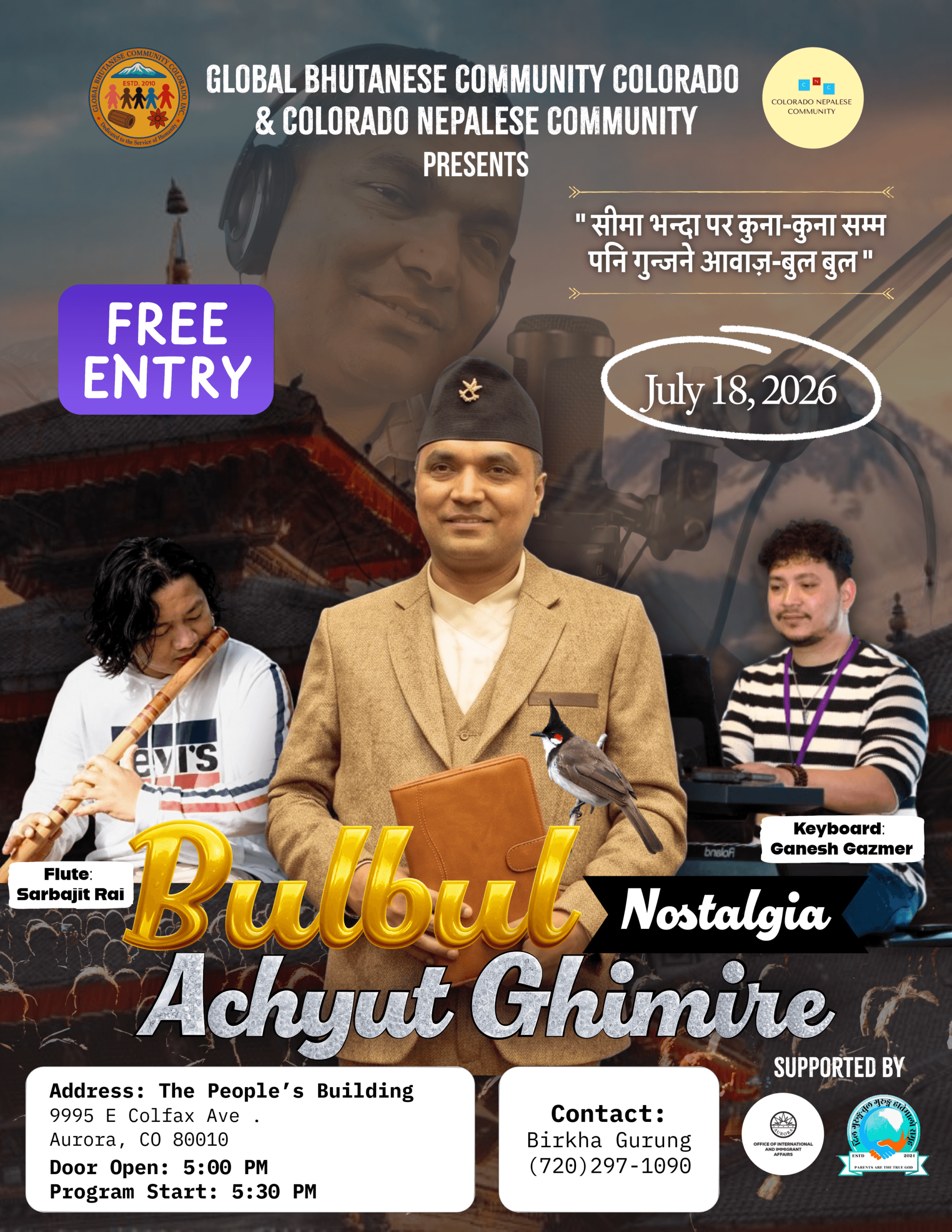 Bulbul Nostalgia event poster