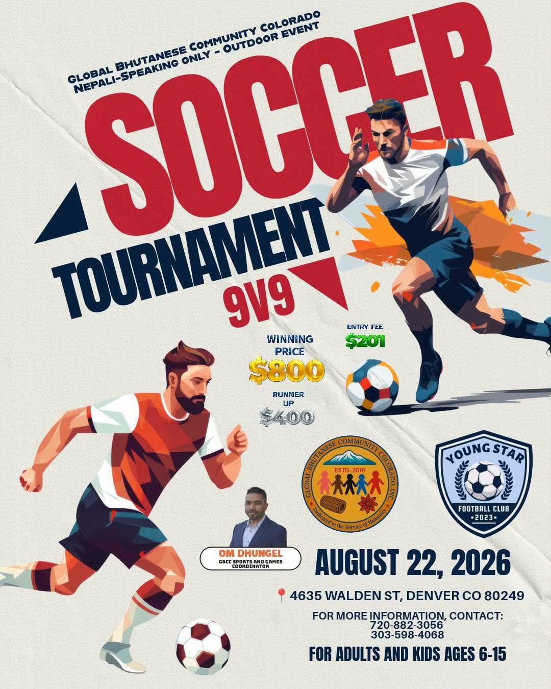 GBCC 9v9 Soccer Tournament flyer